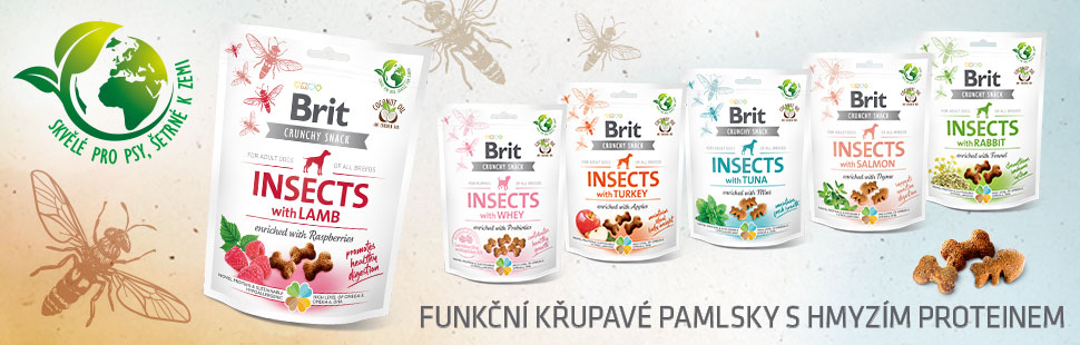 funkční křupavé pamlsky pro psy s hmyzím proteinem - BRIT CRUNCHY SNACK