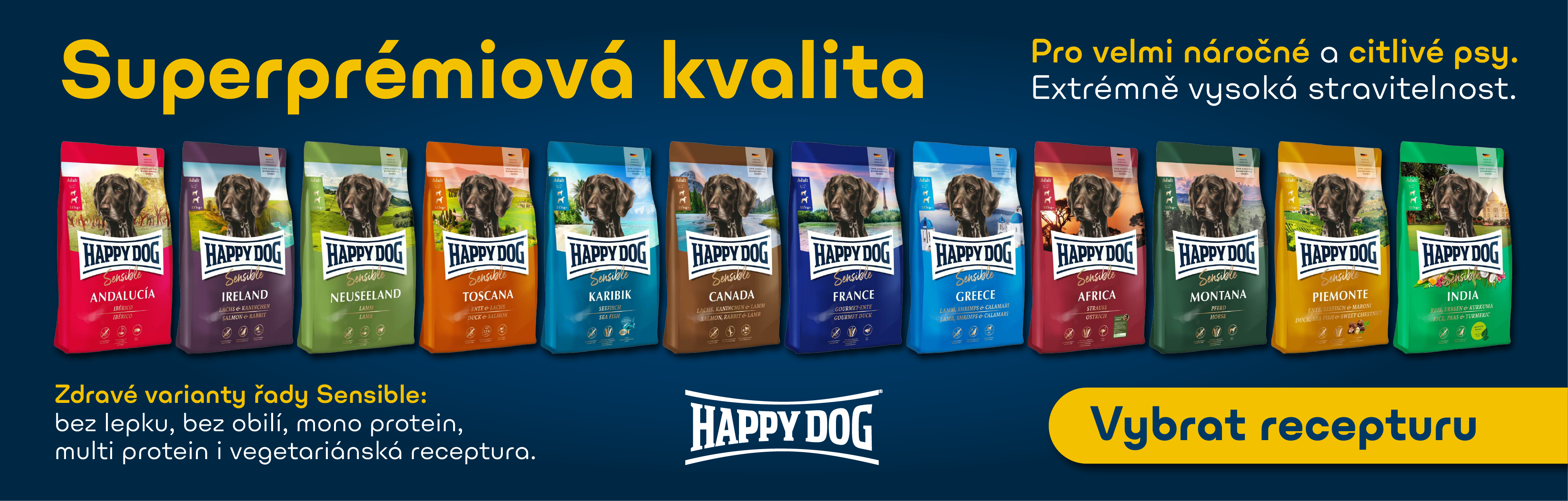 banner - superprémiová krmiva pro psy HAPPY DOG SENSIBLE