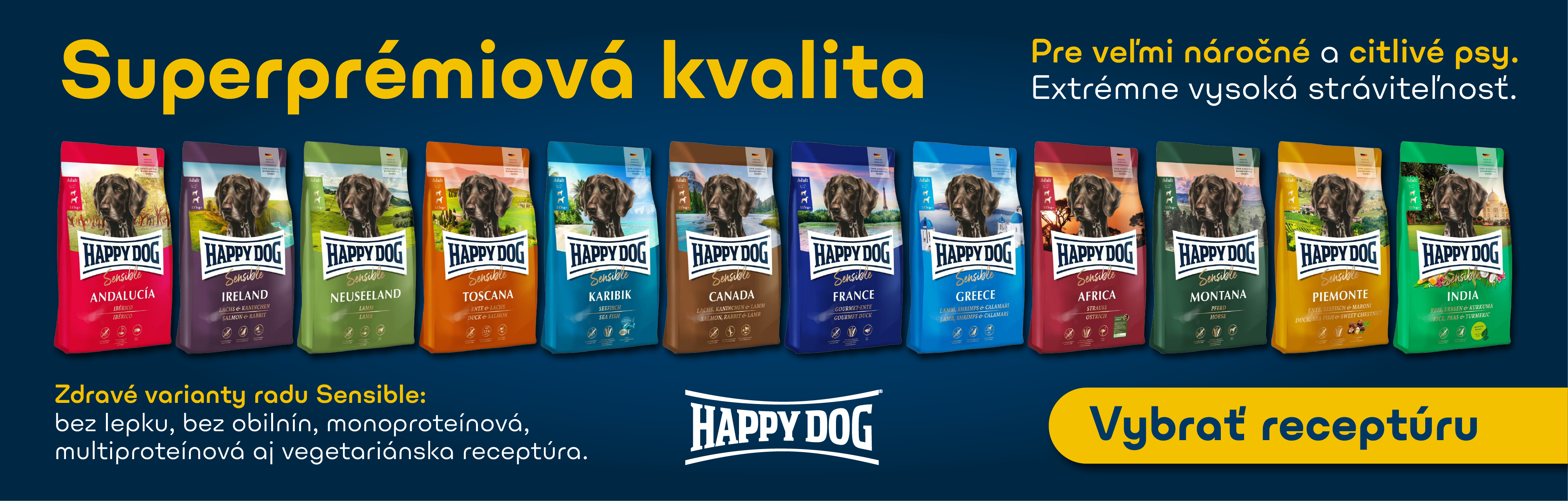 banner - superprémiová krmiva HAPPY DOG SENSIBLE